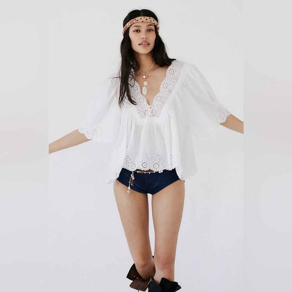 Free People Costa Eyelet Top (sold out on website!)